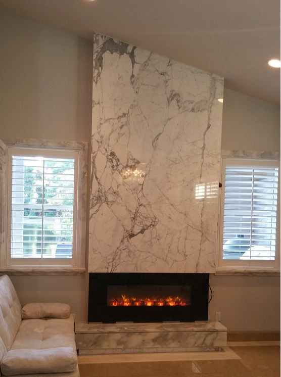 Emerald Lakes - Fireplace in Statuary Marble